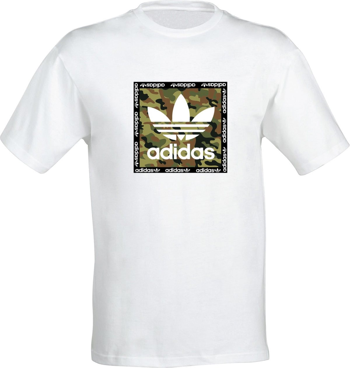 Tricou barbatesc ALB A CamoB