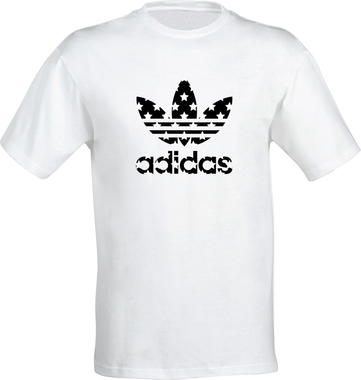 Tricou barbatesc ALB - A Stars