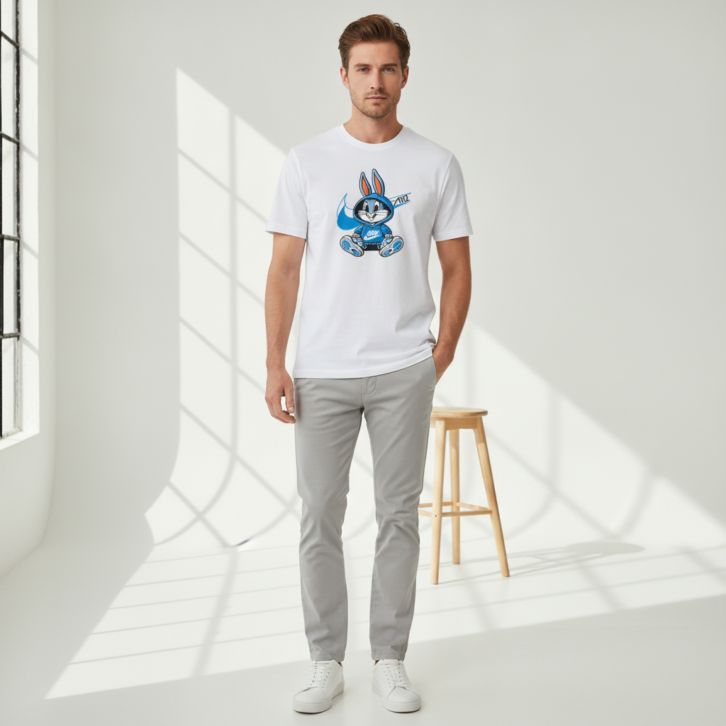 Tricou barbatesc - N Blue Bunny