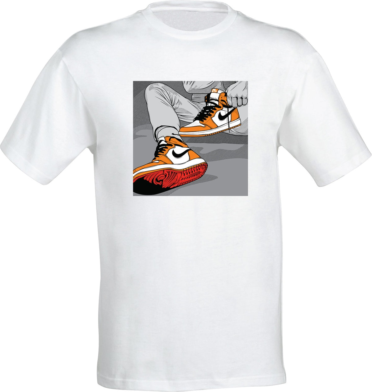 Tricou barbatesc - N J Orange