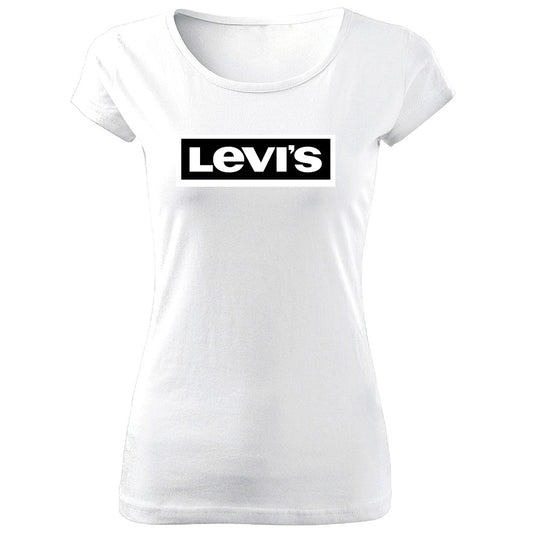 Tricou de Dama ALB LE Negru Cod D205