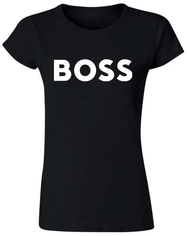 Tricou de dama NEGRU - B Logo
