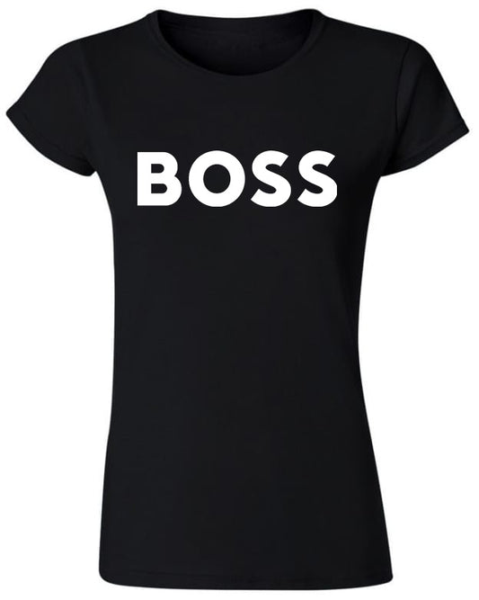 Tricou de dama NEGRU - B Logo