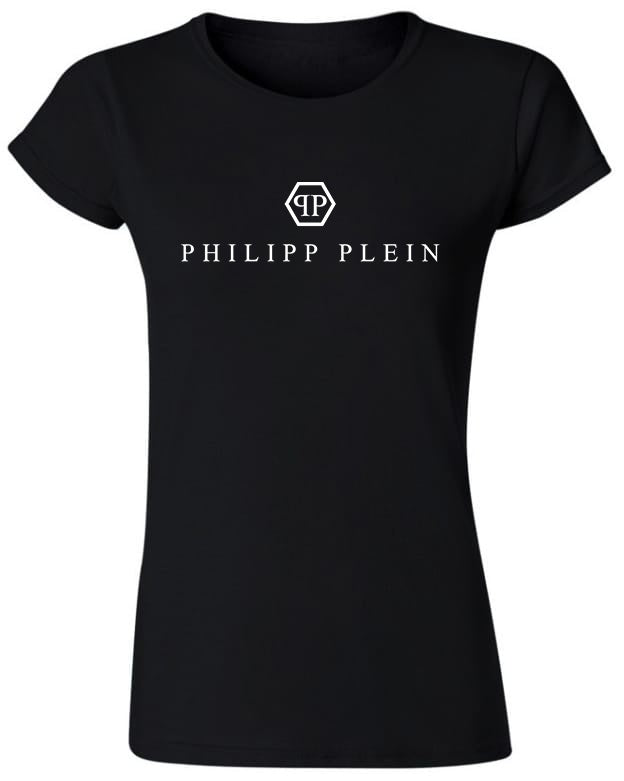 Tricou de dama NEGRU - PP Logo
