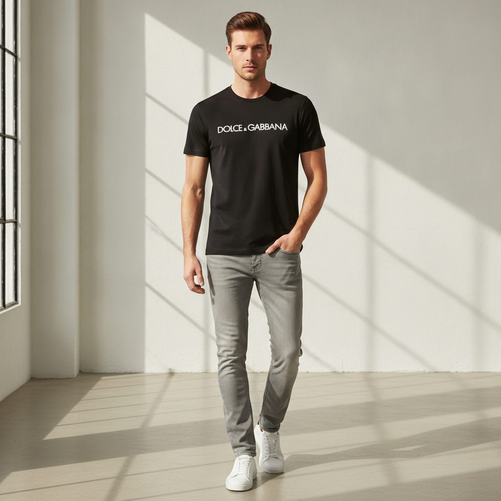 Tricou Negru - DG Lung