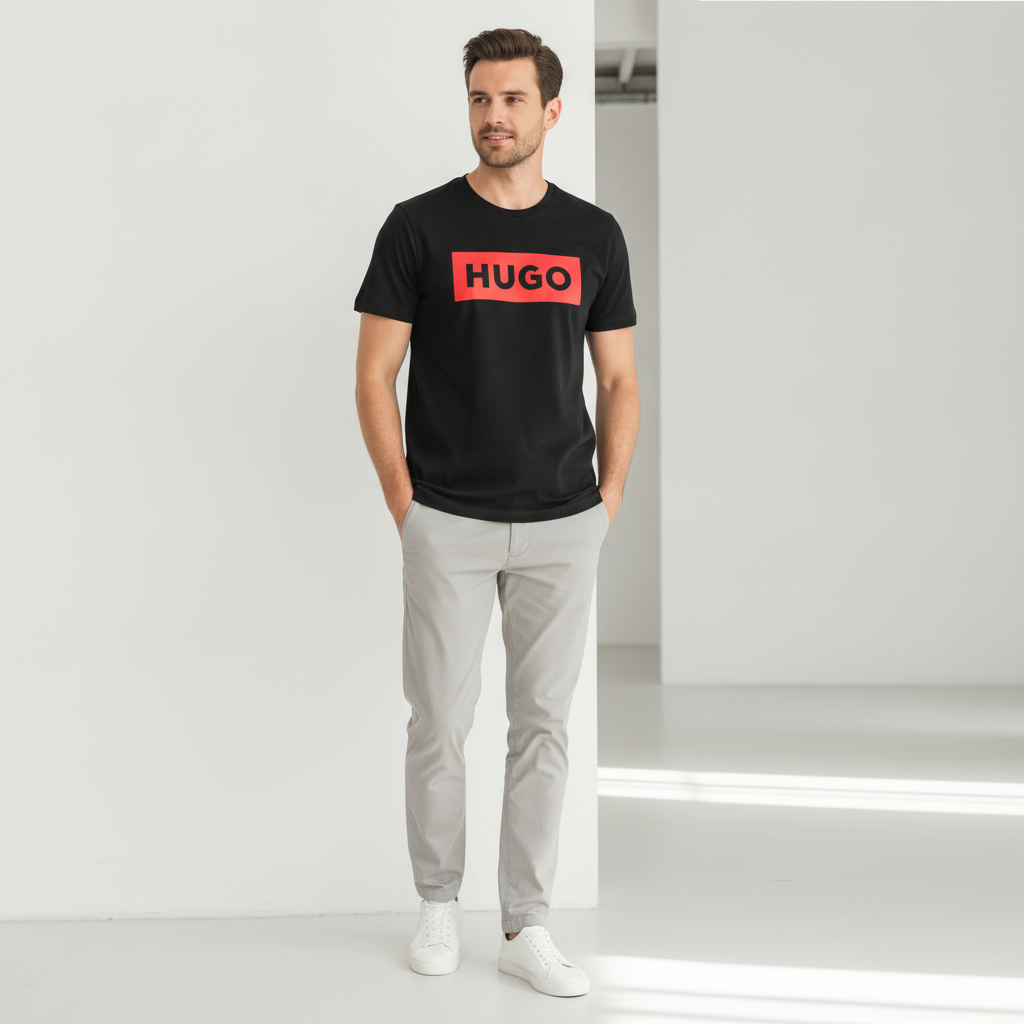 Tricou Negru - HG Rosu