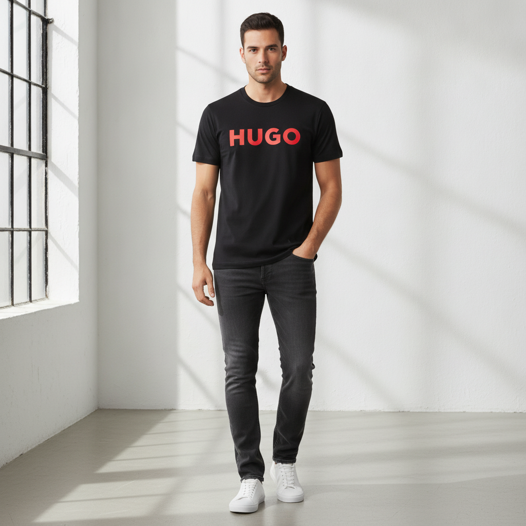 Tricou Negru - HGO Rosu