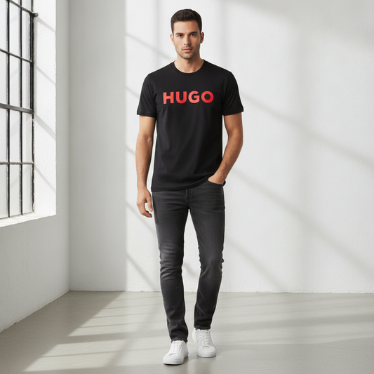Tricou Negru - HGO Rosu