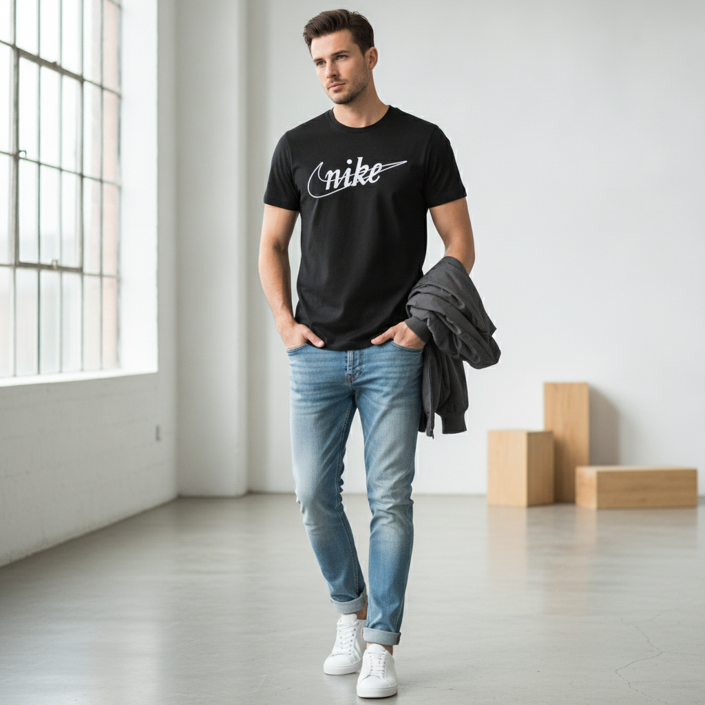 Tricou Negru - N New