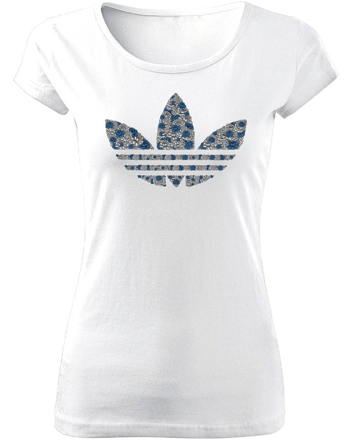 Tricou sport de dama A Blue Flowers COD D016